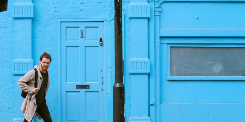 A Blue door