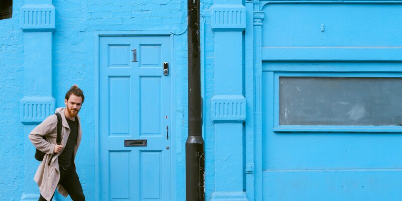 A Blue door