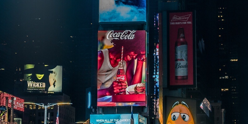 Coca Cola, Budweiser, M&M's, Wicked Advertisements Times Square New York