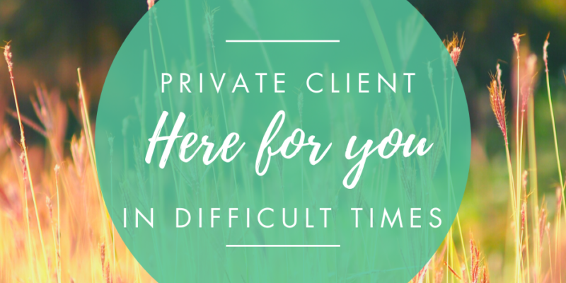 Private Client Here For You in field landscape
