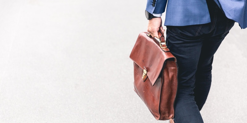 Businessman with briefcase