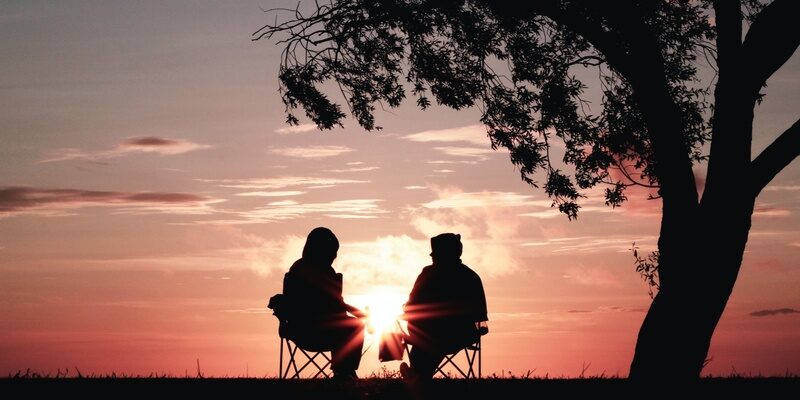 older couple in twilight