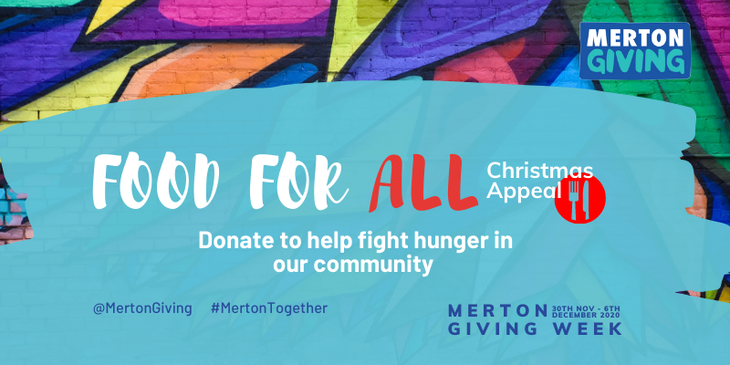 Graphic image for the Merton Giving Week Food for All Campaign