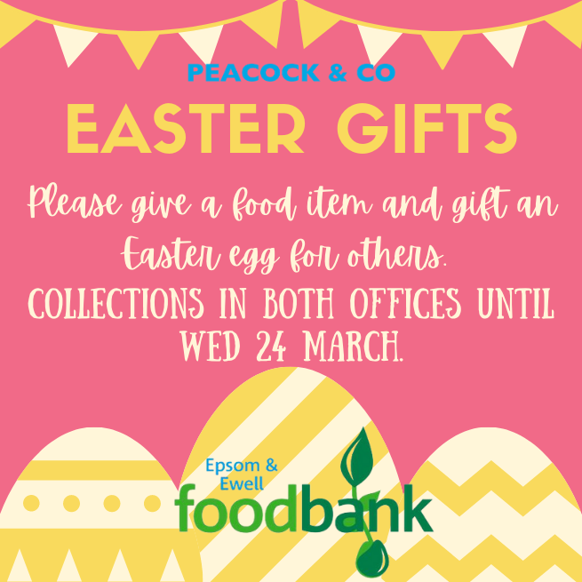 Easter egg donations for Epsom & Ewell Foodbank