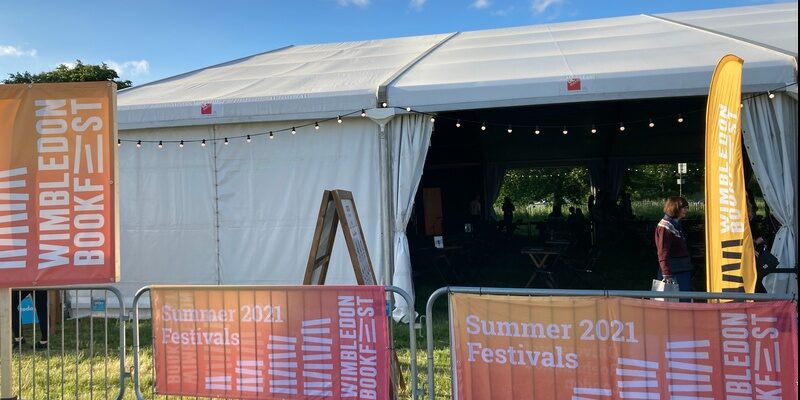 Wimbledon Bookfest tent event venue for Anya Hindmarch