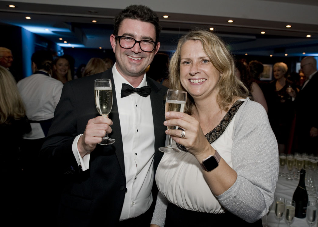 Ben Pearson and Katherine Carroll at the SLS Legal Awards 2021