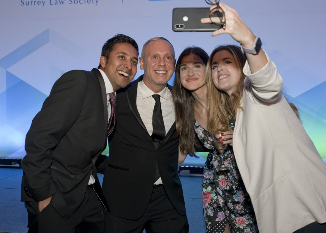 Rahul Siva, Rob Rinder, Karolina Pylko and Greta Baruffi at the SLS Legal Awards 2021